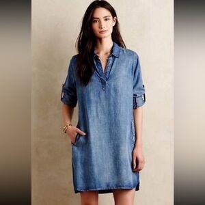 Cloth & Stone, Anthropology- Small Casual Denim Tunic Dress